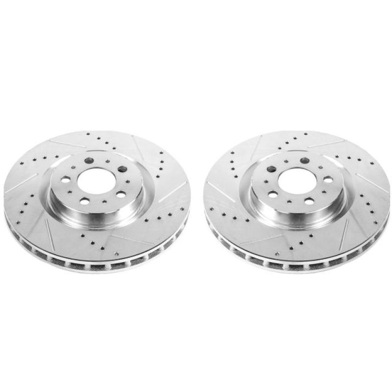 PSB Evolution Drill/Slot Rotor - Power Stop 04-07 Volvo S60 Front Evolution Drilled & Slotted Rotors - Pair