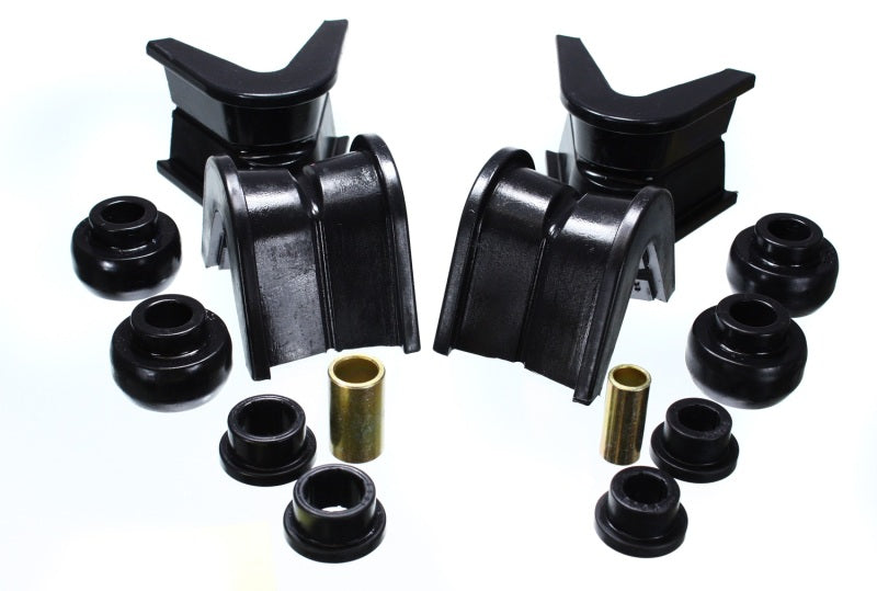 ES C-Bushings - Black - Energy Suspension 76-77 Ford Bronco/66-72 F-100/F-150 Black 7 Deg Offset Complete 14Pc C-Bushing Set