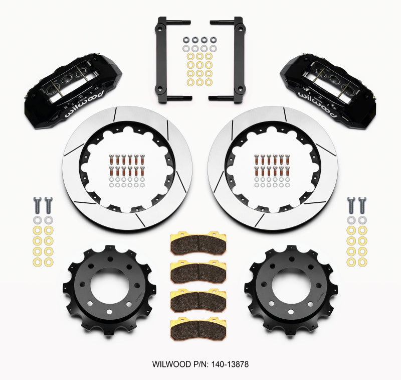 WIL TX6R Brake Kit - Wilwood TX6R Rear Kit 16.00in Black 1999-2010 GM H2 / 2500 4.63 Cntr