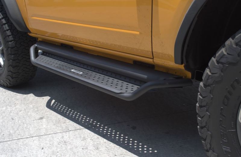 GOR Dom Extreme D1 - Go Rhino 2021+ Ford Bronco Dominator Extreme D1 Side Steps w/Brackets - Textured Black