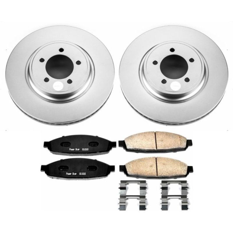 PSB Z17 Evolution Coated Kit - Power Stop 03-05 Lincoln Aviator Front Z17 Evolution Geomet Coated Brake Kit