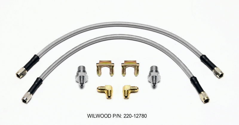 WIL Flexline Brake Hose - Wilwood Flexline Kit Front Fiat 500