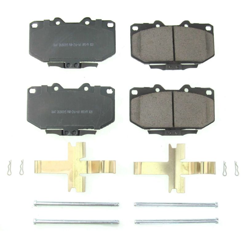 PSB Z17 Evolution Brake Pads - Power Stop 89-96 Nissan 300ZX Front Z17 Evolution Ceramic Brake Pads w/Hardware