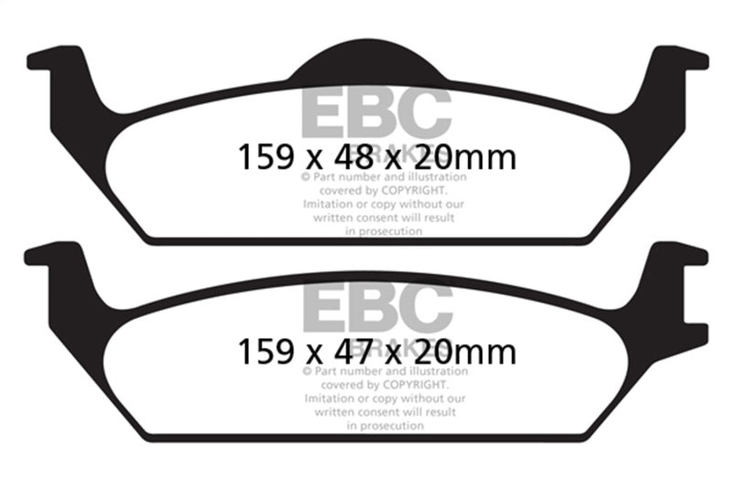 EBC Greenstuff Brake Pad Sets - EBC 03-04 Dodge Dakota 2WD 3.9 Greenstuff Rear Brake Pads