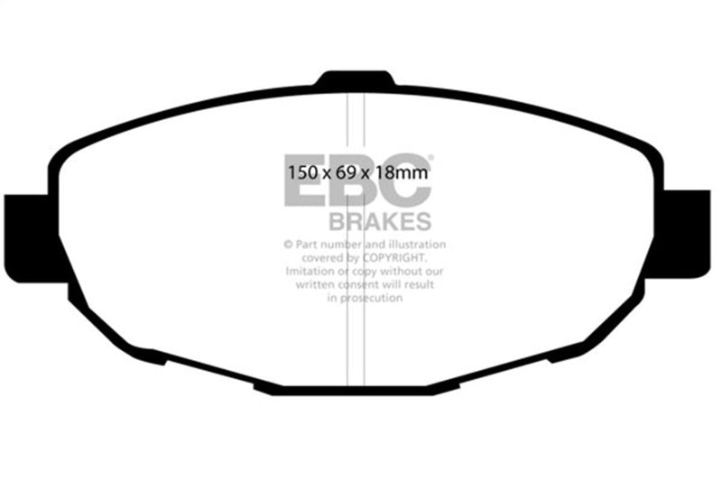 EBC Redstuff Brake Pad Sets - EBC 99-01 Lexus SC300 3.0 Redstuff Front Brake Pads
