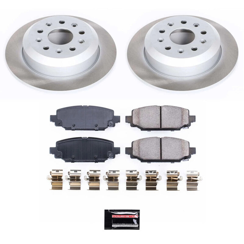 PSB Semi-Coated Rotor Kits - Power Stop 18-22 Jeep Wrangler Rear Semi-Coated Rotor Kit