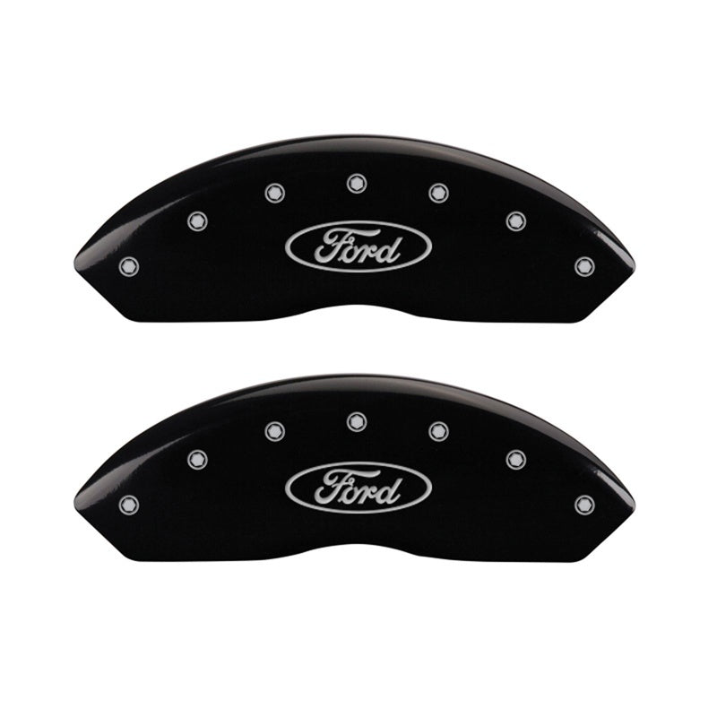 MGP Caliper Covers 2 Logo - MGP Front set 2 Caliper Covers Engraved Front Oval logo/Ford Black finish silver ch
