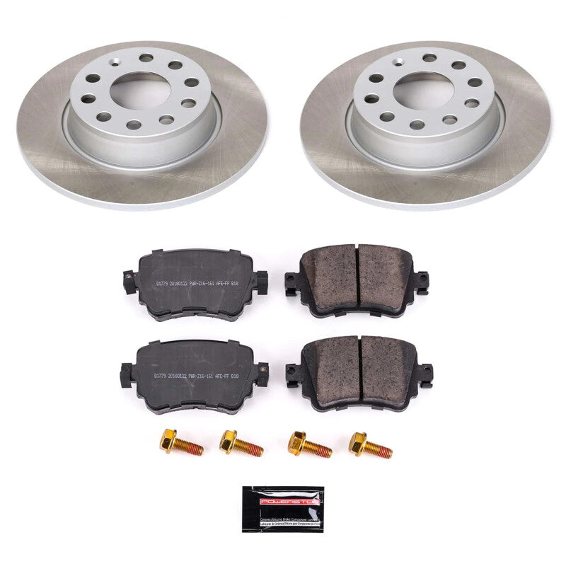 PSB Semi-Coated Rotor Kits - Power Stop 15-22 Volkswagen Passat Rear Semi-Coated Rotor Kit