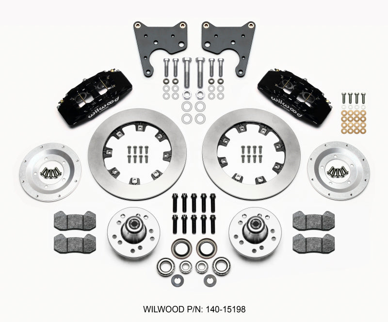 WIL Dynapro Brake Kit - Wilwood Dynapro 6 Front Hub Kit 12.19in 65-72 CDP C Body -Drum