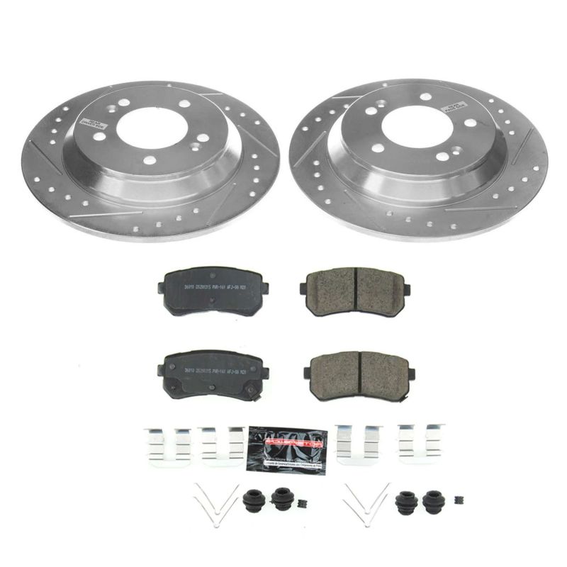 PSB Z23 Evolution Kit - Power Stop 18-19 Hyundai Kona Rear Z23 Evolution Sport Brake Kit