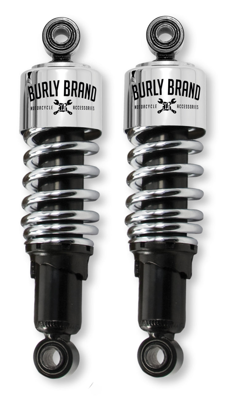 BUR Shocks - Burly Brand Dyna Shocks 10.5in - Chrome
