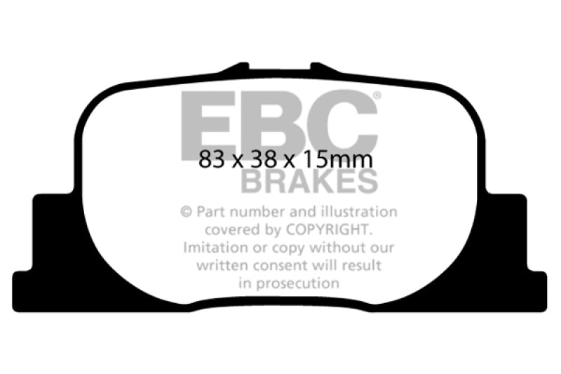 EBC Ultimax2 Brake Pad Sets - EBC 00-01 Lexus ES300 3.0 Ultimax2 Rear Brake Pads