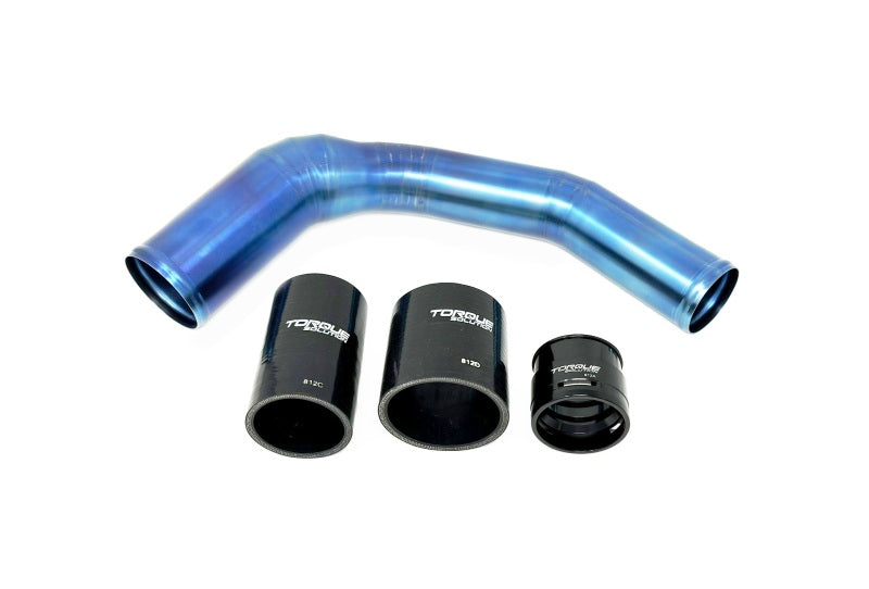 TQS Intake Hoses - Torque Solution 2022+ Subaru WRX / 19-23 Subaru Ascent Titanium Top Mount Charge Pipe - Burnt Blue