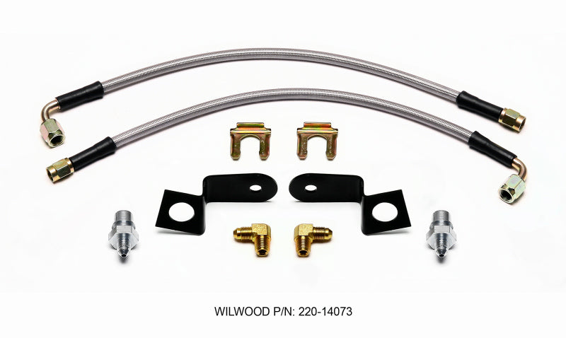 WIL Flexline Brake Hose - Wilwood Flexline Kit 14in. M10-1.00 90 Deg