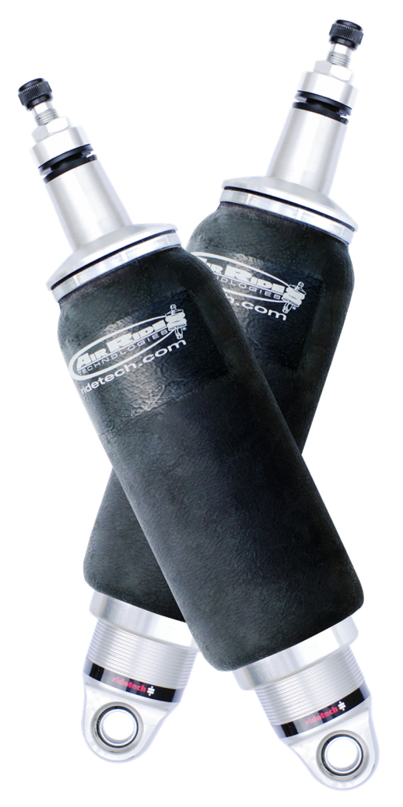 RID HQ Air Shock Kits - Ridetech HQ Series Rear ShockWaves 5in Travel 5in dia Rolling Sleeve .625 Bearing/Short Stud