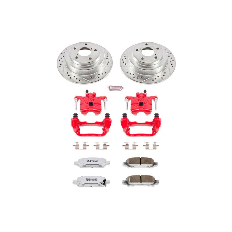 PSB Z26 Street Kit w/Cals - Power Stop 98-03 Subaru Forester Rear Z26 Street Warrior Brake Kit w/Calipers