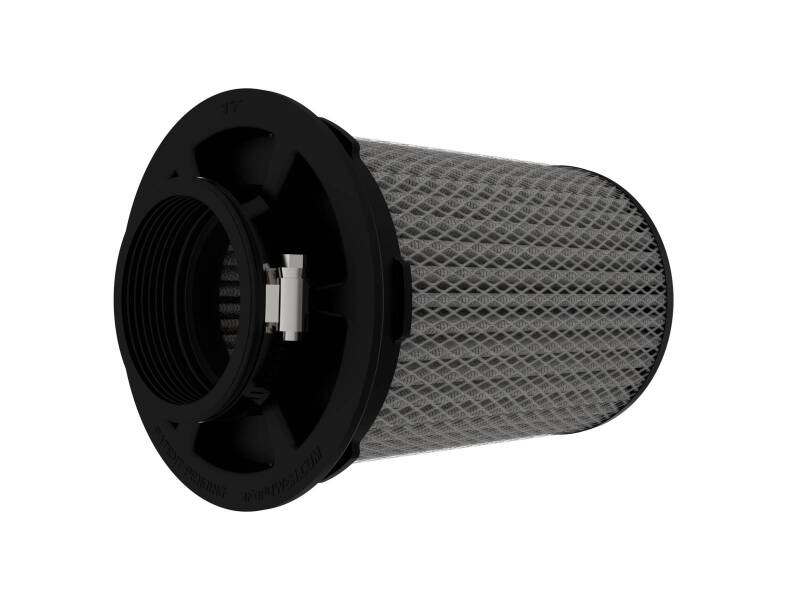 AFE Universal Pro Dry S Filter - aFe MagnumFLOW Air Filters 3in F x 5-1/2in B x 5-1/4in T (Inverted) x 8in H - Pair