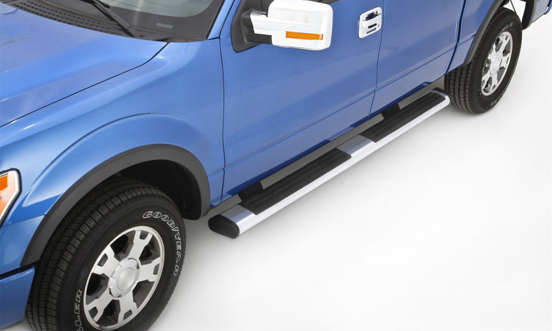 LND Nerf Bars - Polished - Lund 2019 Chevy Silverado 1500 Ext. Cab (Rocker Panel Mount) 6in Oval Straight SS Nerf Bars-Polished