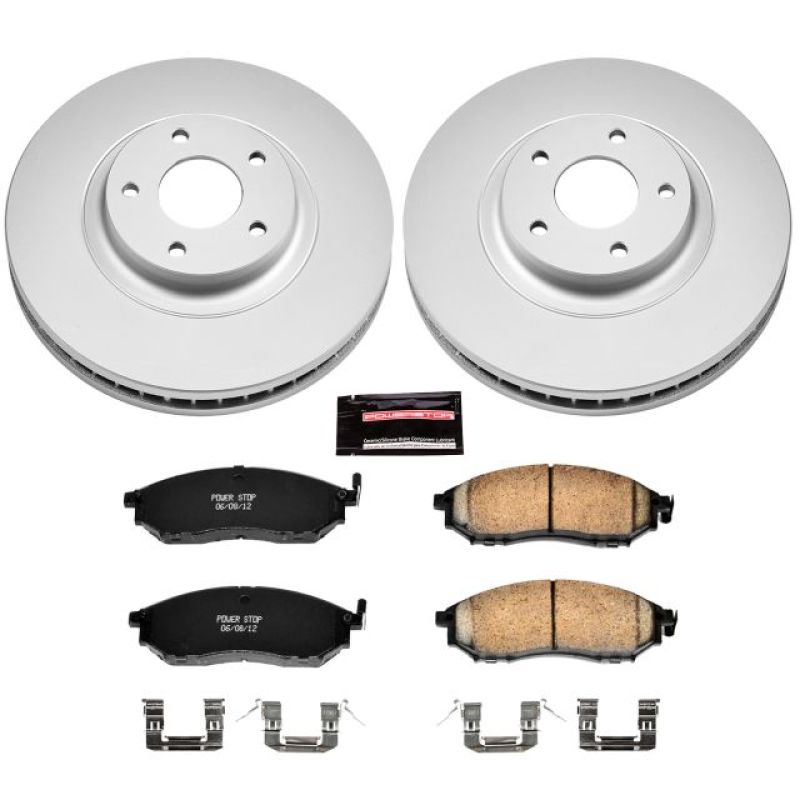 PSB Z17 Evolution Coated Kit - Power Stop 11-14 Nissan Murano Front Z17 Evolution Geomet Coated Brake Kit