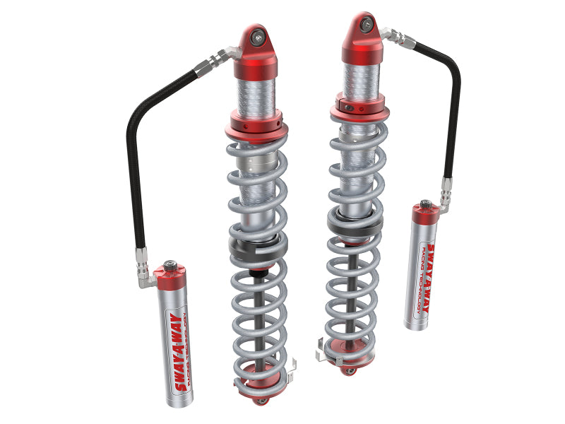 AFE Sway Coil Over Kit - aFe 14-19 Polaris RZR 925/1000cc Sway-A-Way 3.0 Rear Coilover Kit w/ Remote Reservoirs and Comp Adj