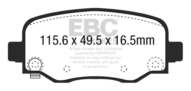 EBC Redstuff Brake Pad Sets - EBC 15+ Chrysler 200 2.4 Redstuff Rear Brake Pads