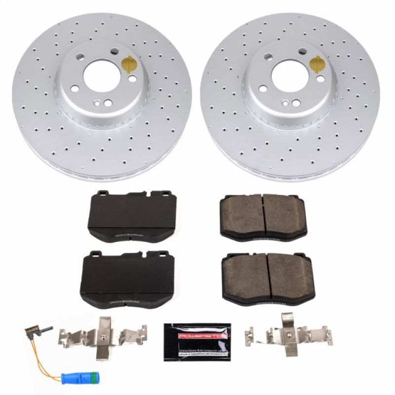 PSB Z23 Evolution Coated Kit - Power Stop 2018 Mercedes-Benz C350e Front Z23 Evolution Sport Coated Brake Kit