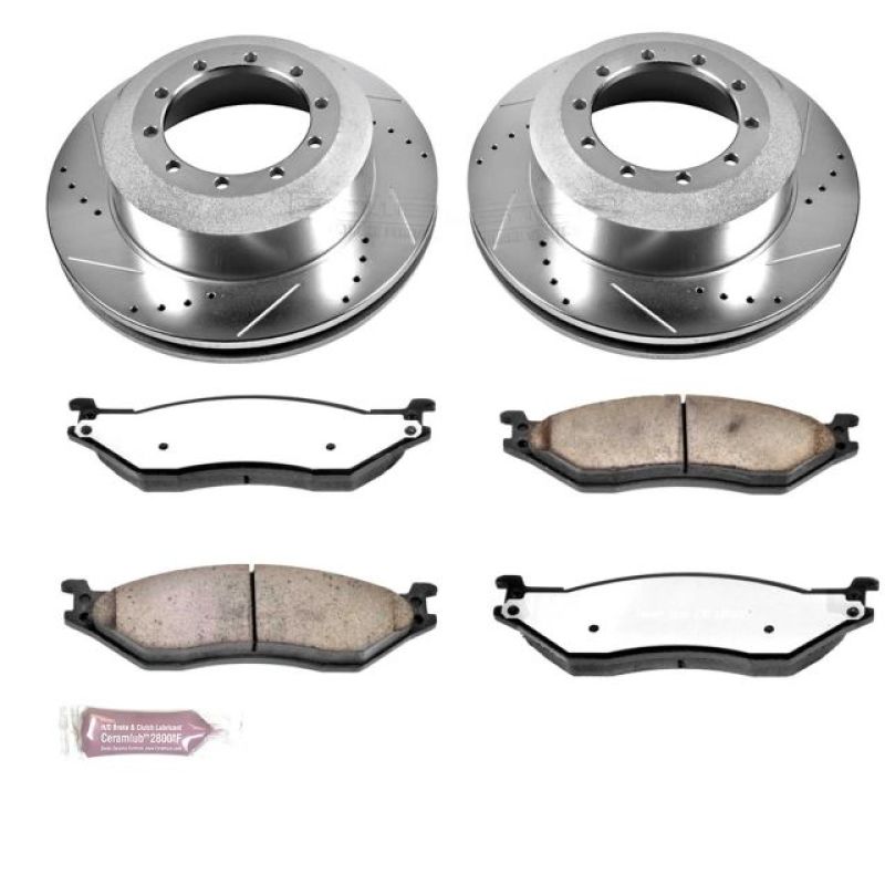 PSB Evolution Drill/Slot Rotor - Power Stop 06-09 Ford LCF Rear Z36 Truck & Tow Brake Kit