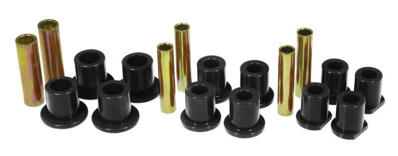 PRO Spring/Shackle Bush- Blk - Prothane 92-98 Ford E250/350 Van 2wd Rear Spring & Shackle Bushings - Black