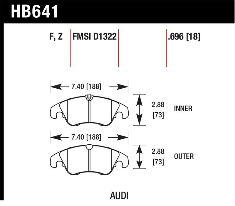 HAWK Ceramic Brake Pad Sets - Hawk Performance 09-11 Audi A4/Quattro / 08-11 Quattro / 09-11 Q5 Front Ceramic Street Brake Pads