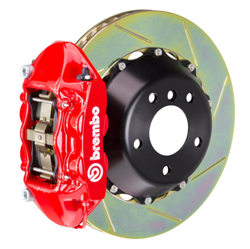 BRB Big Brake Kits - Brembo 84-87 Testarossa Rear GT BBK 4 Piston Cast 380x28 2pc Rotor Slotted Type-1-Red