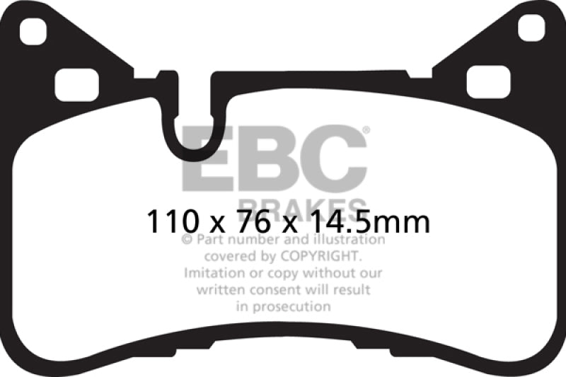 EBC Redstuff Brake Pad Sets - EBC 14 Mercedes-Benz C63 AMG (W204) 6.2 Redstuff Rear Brake Pads