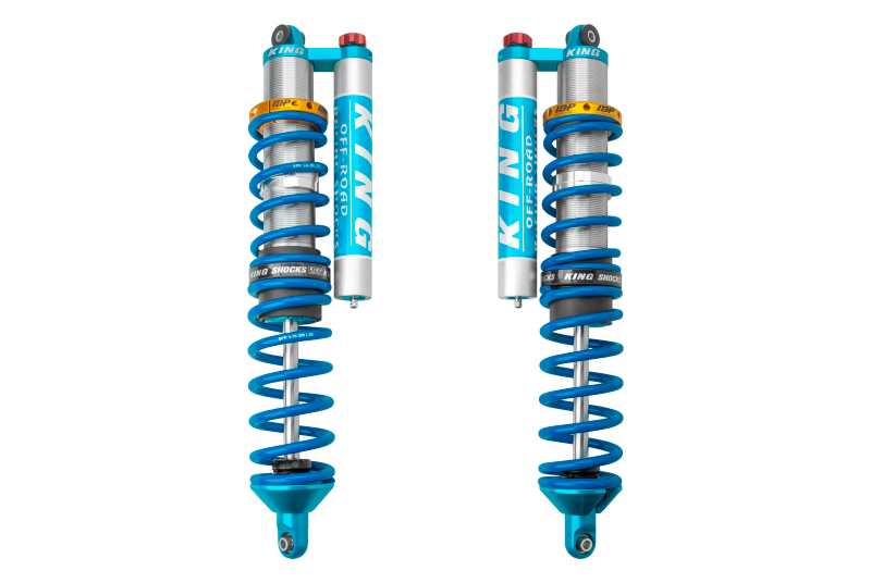 KIN 2.5 PR Coilover Shocks - King Shocks 14+ Polaris RZR-XP1000/Turbo Front 2.5 Internal Bypass Remote Coilover w/ Adjuster