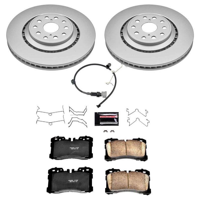 PSB Z17 Evolution Coated Kit - Power Stop 18-19 Lexus LS500 Front Z17 Evolution Geomet Coated Brake Kit