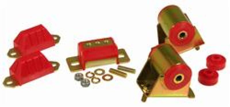 PRO Drivetrain Mounts - Red - Prothane 87-96 Jeep YJ Drivetrain Kit - Red