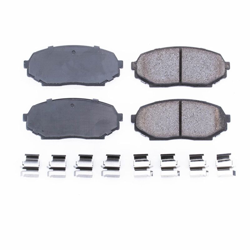 PSB Z17 Evolution Brake Pads - Power Stop 90-93 Geo Storm Front Z17 Evolution Ceramic Brake Pads w/Hardware