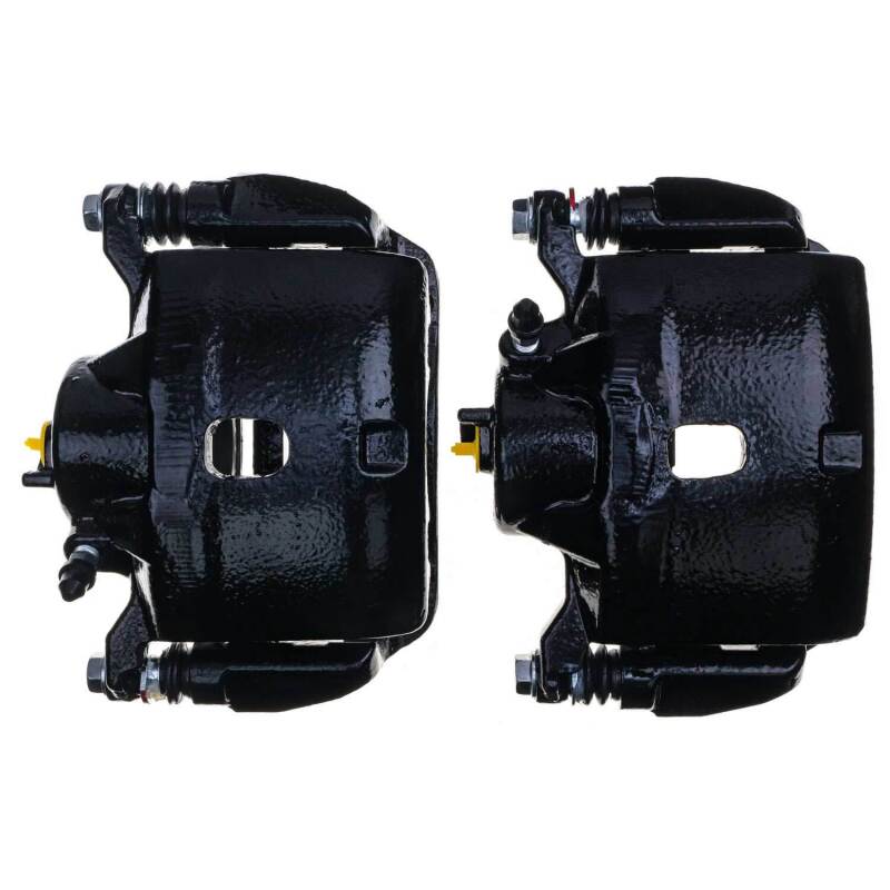 PSB Black Calipers - Power Stop 02-04 Honda CR-V Front Black Caliper - Pair w/Bracket