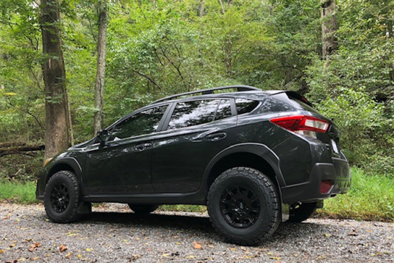 RAL UR Blk Flap/Silver Logo - Rally Armor 18-23 Subaru Crosstrek Black UR Mud Flap w/Silver Logo