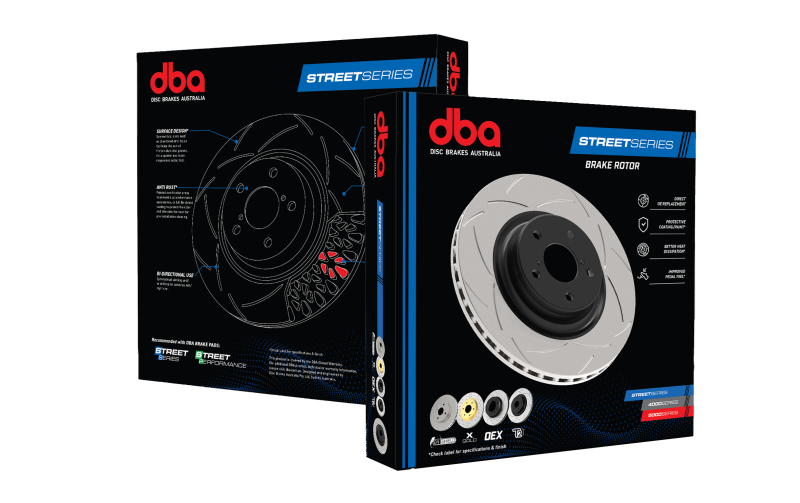 DBA Street Slotted Rotors - DBA 2019+ Mazda 3 (Sedan & Hatchback) Front Slotted Street Series T2 Rotors