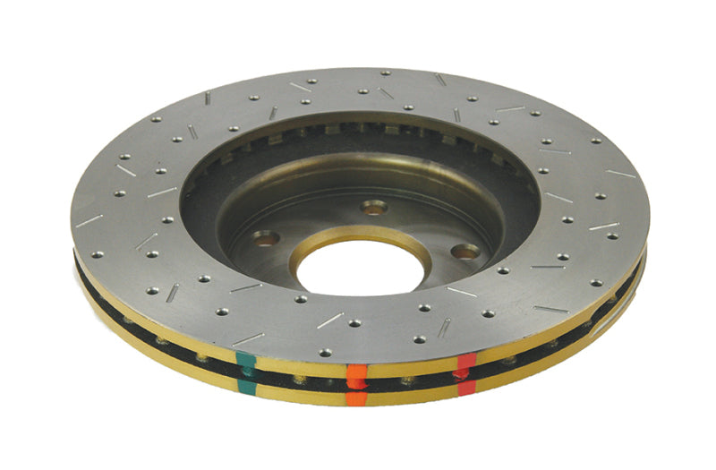 DBA 4000 Slot&Drill Rotors - DBA 03-05 350Z / 03-04 G35 / 03-05 G35X Front Drilled & Slotted 4000 Series Rotor