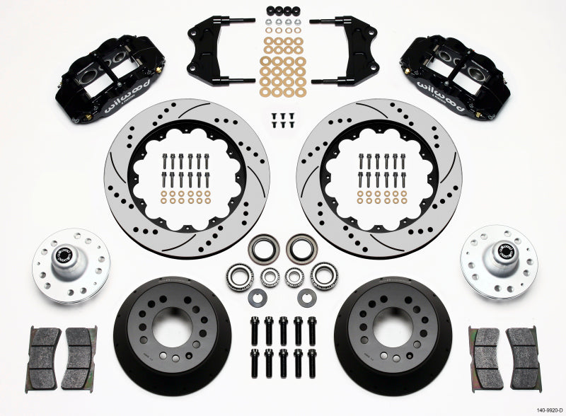 WIL Superlite Brake Kit - Wilwood Narrow Superlite 6R Front Hub Kit 14.00in Drilled WWE ProSpindle