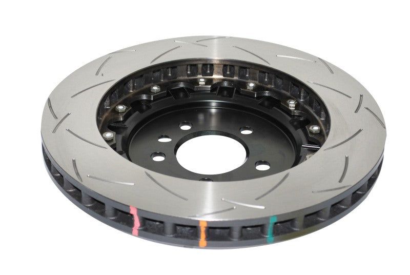 DBA 5000 Series Slotted Rotors - DBA 09-15 Lotus Evora F Front Slotted 5000 Series 2 Piece Rotor Assembled w/ Black Hat