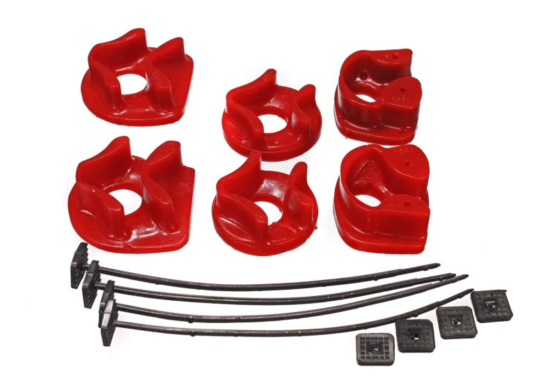ES Motor Mounts - Red - Energy Suspension 90-93 Acura Integra Red Motor Mount Inserts (2 Torque Mount Positions)