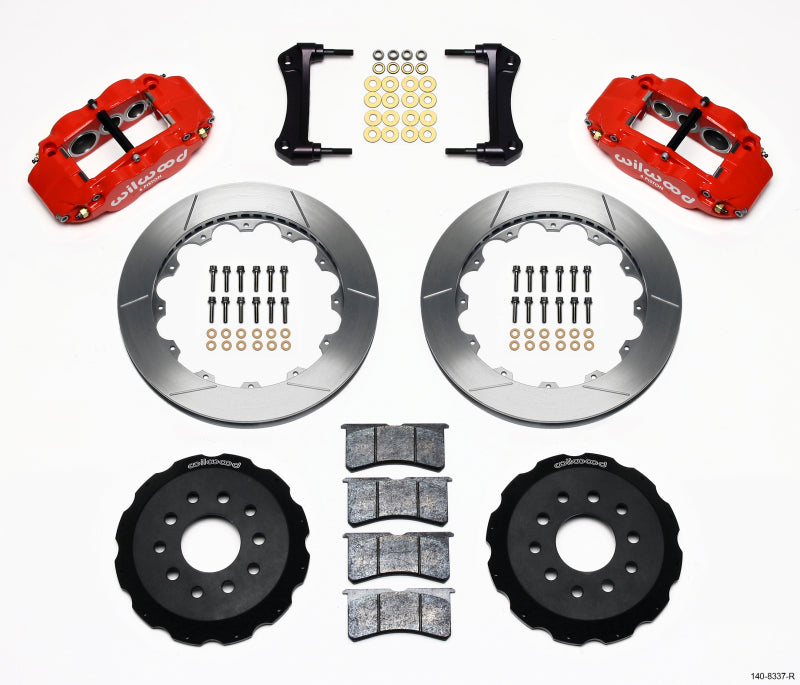 WIL Superlite Brake Kit - Wilwood Narrow Superlite 6R Front Hat Kit 12.88in Red 88-93 Corvette C4
