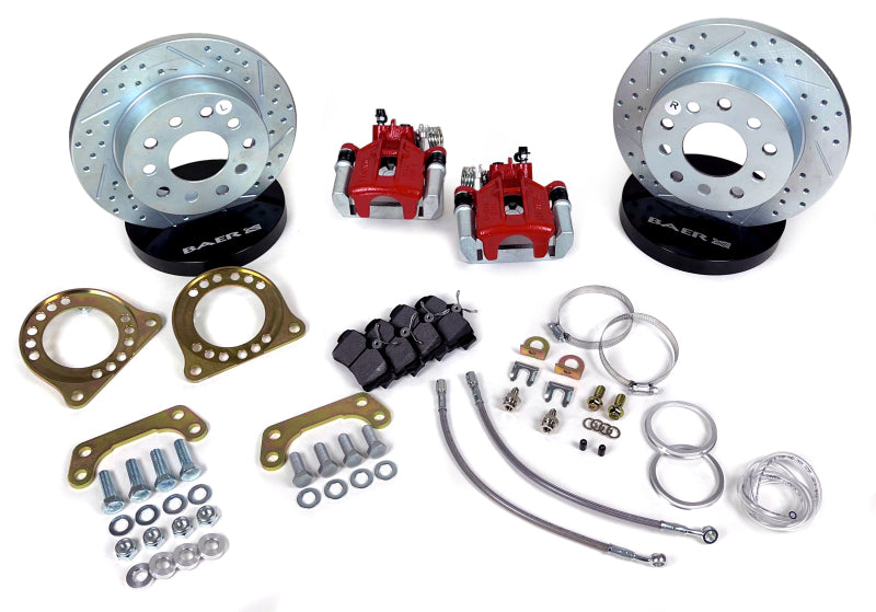 BAE Classic Series Brake Kits - Baer Brakes GM 10/15 Bolt Small Car Rear Ends 10.5in Classic Series Rear Brake Kit - Red
