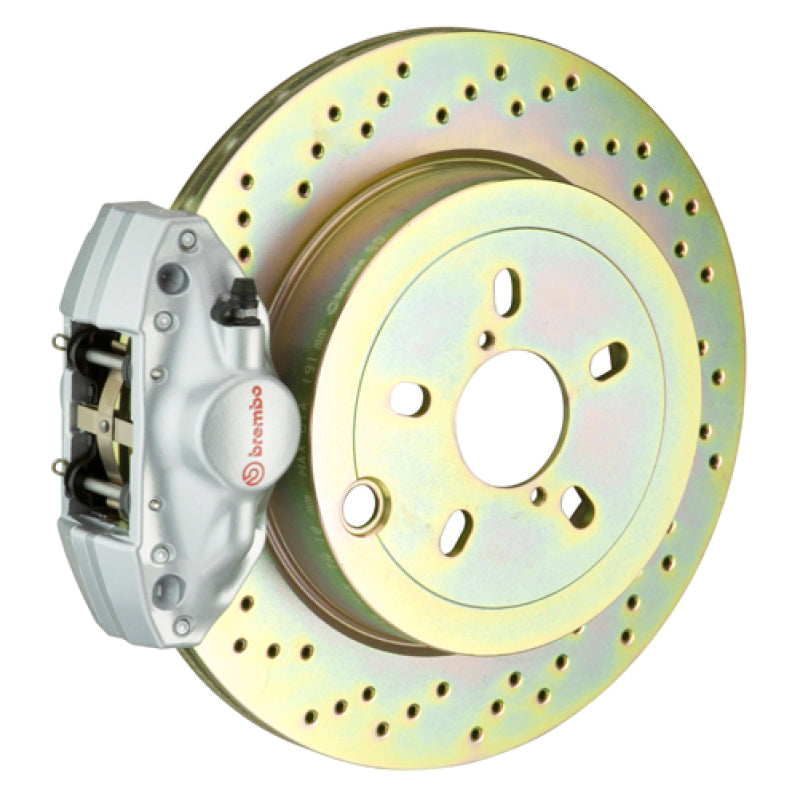 BRB Big Brake Kits - Brembo 92-98 318i/325i/328i Rear GT BBK 2 Piston Cast 2pc 294x19 1pc Rotor Drilled-Silver