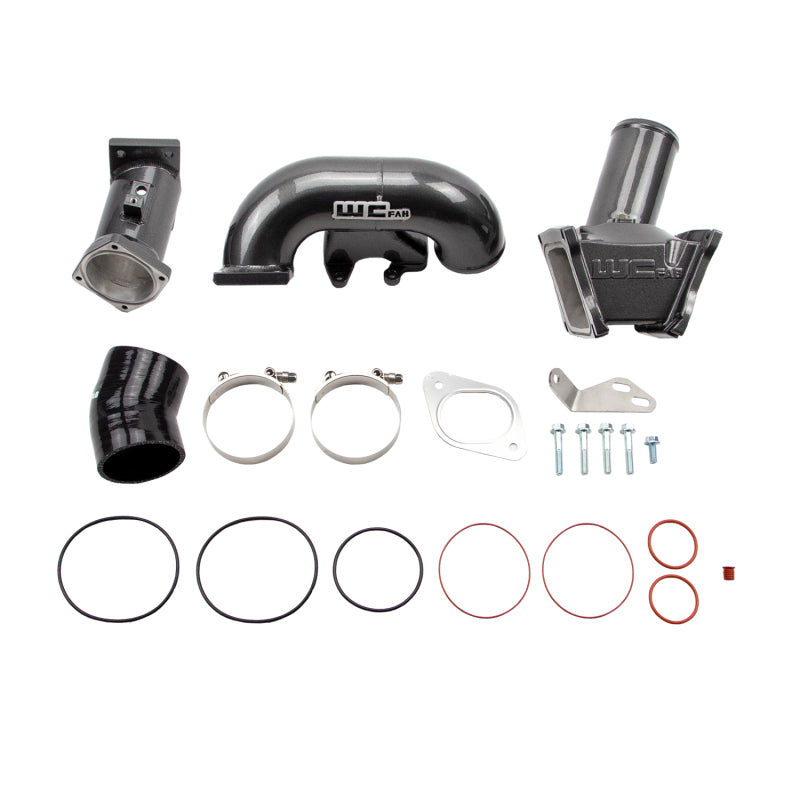 WCF Y-Bridge Kit - Wehrli 2007.5-10 Chevrolet Duramax LMM 3in. Y-Bridge Kit - Gloss White