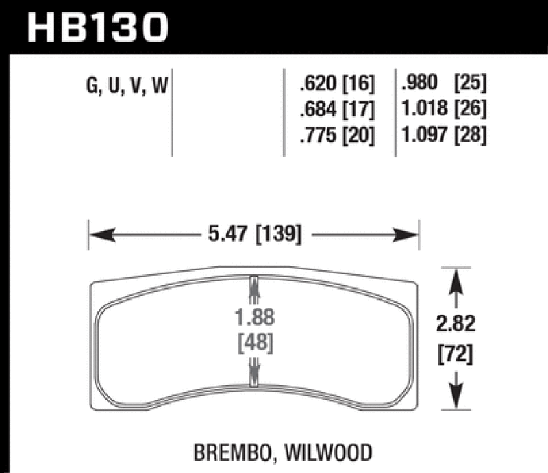 HAWK ER-1 Brake Pad Sets - Hawk ER-1 Endurance Racing Brake Pads for Brembo/Wilwood Motorsport Calipers