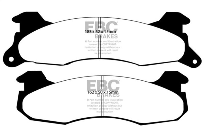 EBC Redstuff Brake Pad Sets - EBC 83-93 Ford Mustang 2.3 (Rear Rotors) Redstuff Rear Brake Pads