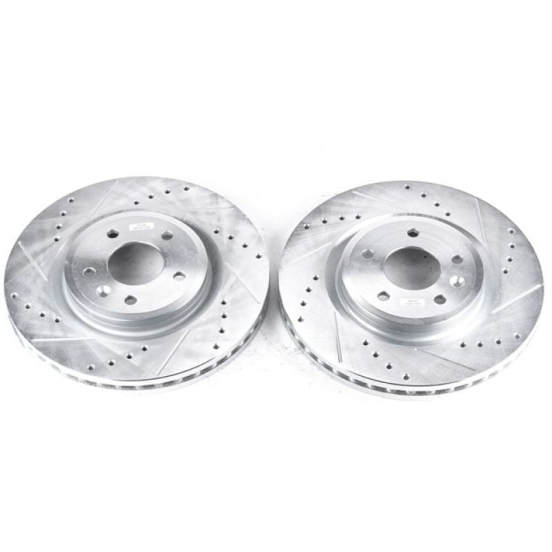 PSB Evolution Drill/Slot Rotor - Power Stop 09-11 Ford Flex Front Evolution Drilled & Slotted Rotors - Pair