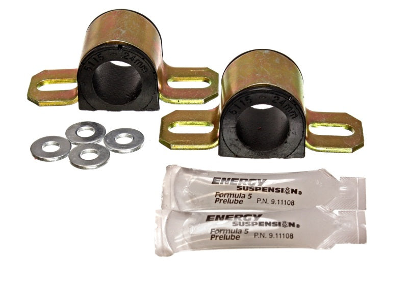 ES Sway Bar Bushings - Black - Energy Suspension 86-91 Mazda RX7 Black 24mm Front Sway Bar Bushings